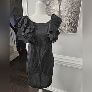 NWT Revolve blaque label size medium little black dress with ruffle sleeves